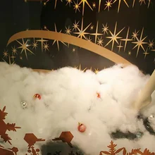 Рождественский Декор красивые окна зима 200 г вечерние принадлежности сделай сам хлопок реквизит поддельные снег сценический кутюр Рождественский Декор