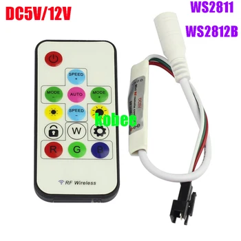 

DC5V/12V LED2013-X Wireless RF LED RGB Controller 14 Key RGB 300 Kinds of Changes Effects for WS2812B WS2811 LED Strip