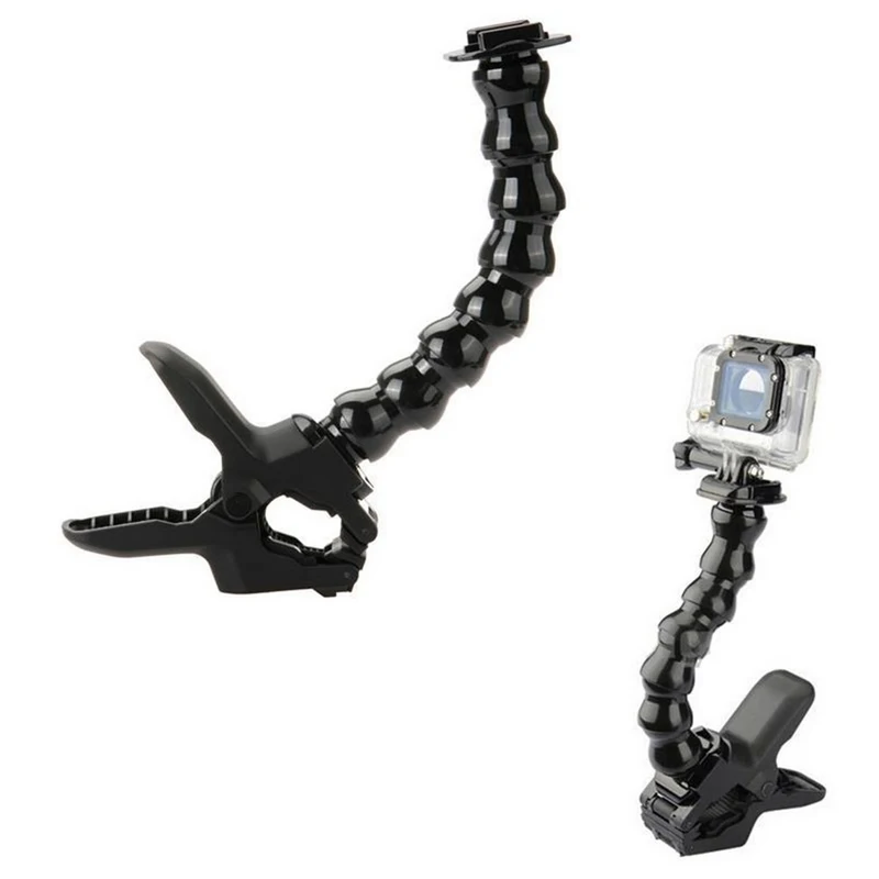 Челюстей Flex Clamp Mount и регулируемая шея для GoPro аксессуары или Камера Hero1/2/3/3+/4 sj4000/5000/6000