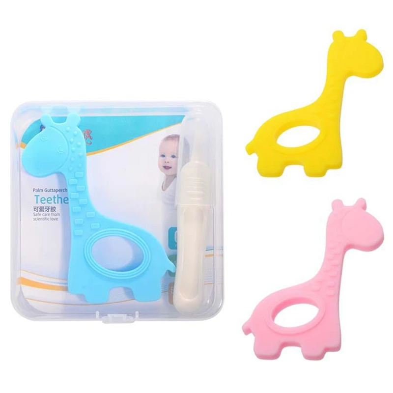 

Baby Teether Soft Silicone DIY Kid Giraffe Shape Craft Handmade Chewing Ring Toy