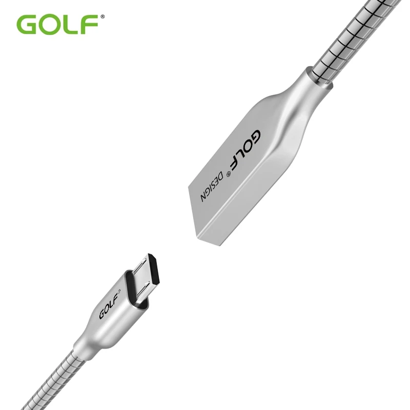 Кабель Micro USB GOLF 1 м из цинкового сплава для зарядки и синхронизации данных Samsung S6 S7