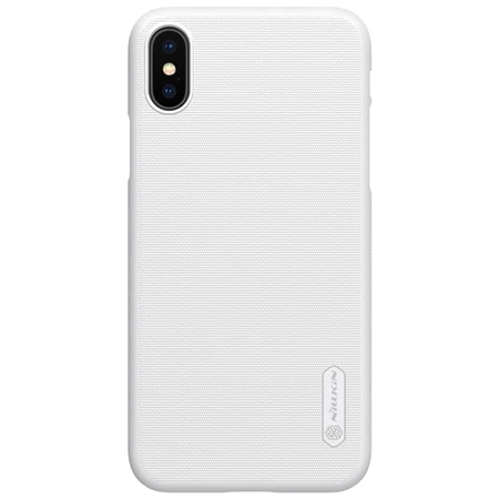 СПС Apple IPhone х чехол Nillkin Super Frosted Shield матовая задняя крышка iphone x iPhone х чехол+ защита экрана розничная пакет - Цвет: Белый