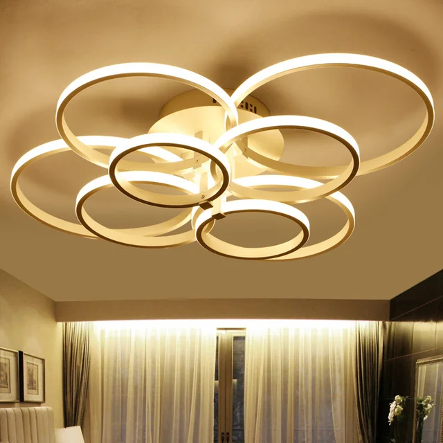 Plafond moderne à LEDs luminaire LED anneau Lustre lumière encastré LED