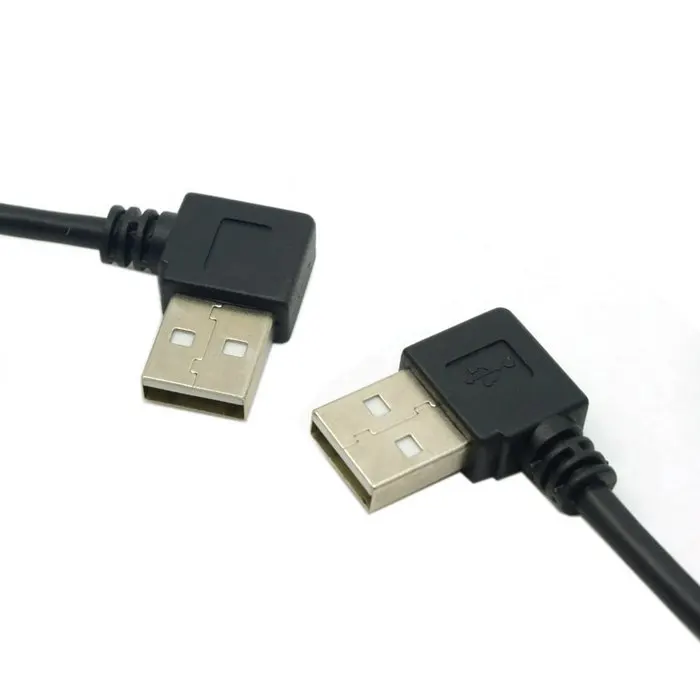 Правый и левый Угловой 90 градусов USB 2,0 A папа в B папа Угловой 90 градусов принтер кабель 50 см 1 м для принтера и сканера