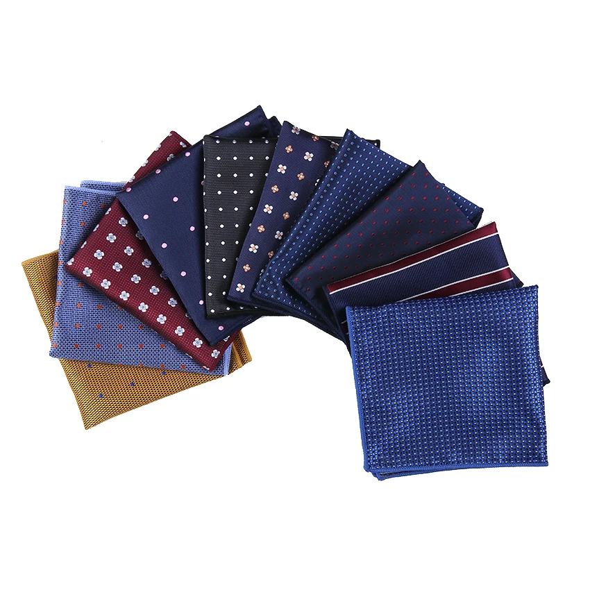 

2018 New Fashion Handkerchief Printed Dot Plaid Pocket Square For Men suits wedding Party Hankies Mouchoir Homme
