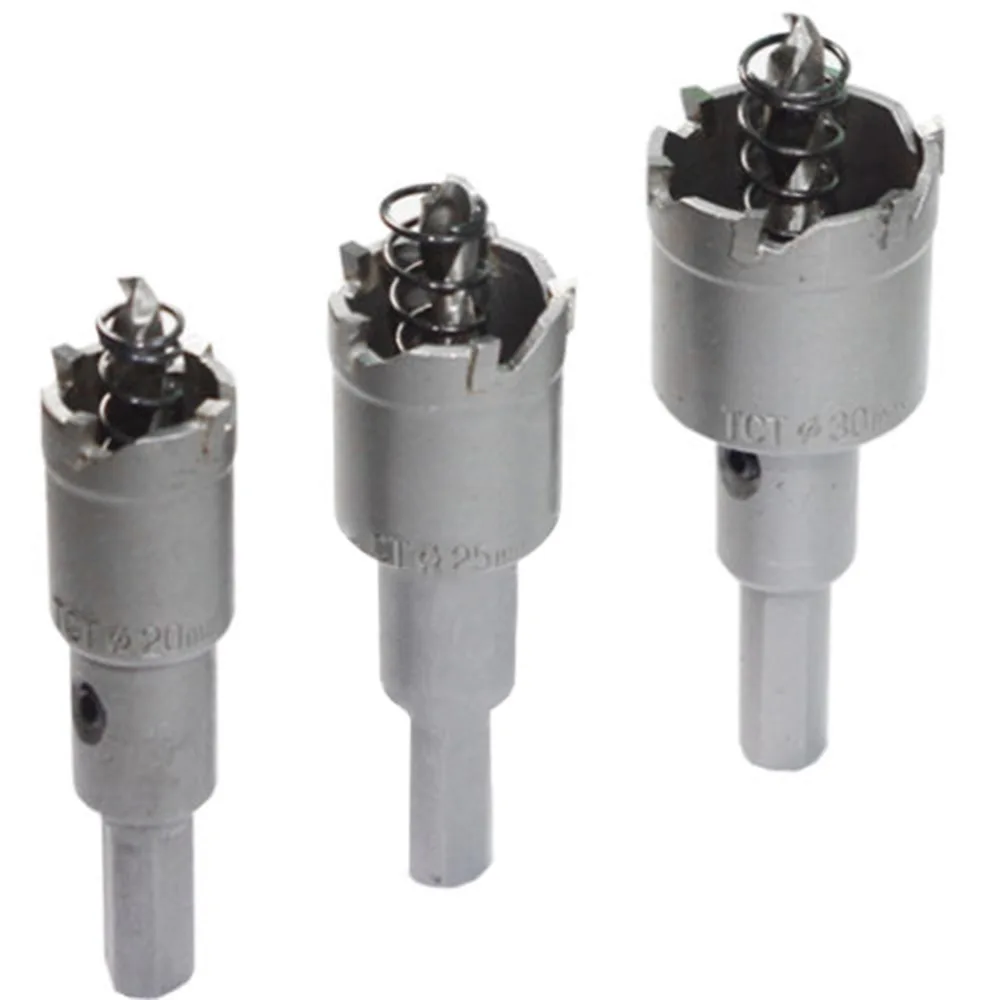 Free shipping 3pcs 20mm 25mm 30mm Carbide TCT Hole Saw Cutter Tungsten
