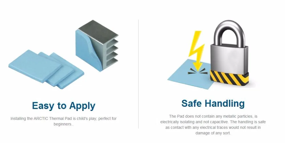 ARCTIC AC термальная прокладка 6,0 W/mK 0,5mm высокая эффективная теплопроводность оригинальная аутентичная Arctic термальная прокладка