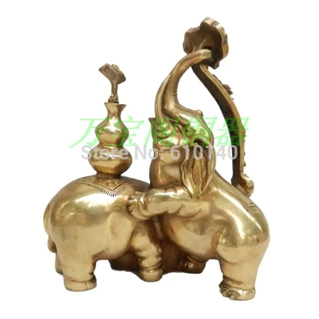 

Copper ingots like wishful auspicious elephant like Lucky enrichment gourd ornaments as feng shui home