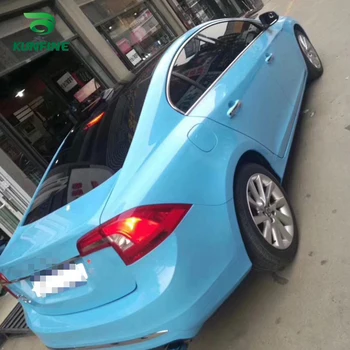 

Car Styling Wrap Supper gloss light blue Car Vinyl film Body Sticker Car sticker With Air Free Bubble For Motorcycle Car