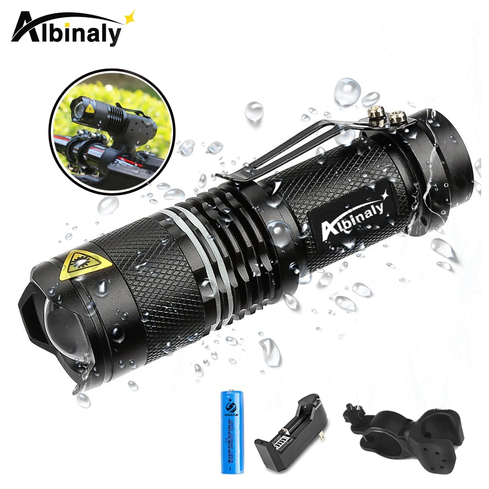 

Super bright LED bicycle light mini retractable waterproof 3 lighting mode bike light With night ring Suitable for night riding