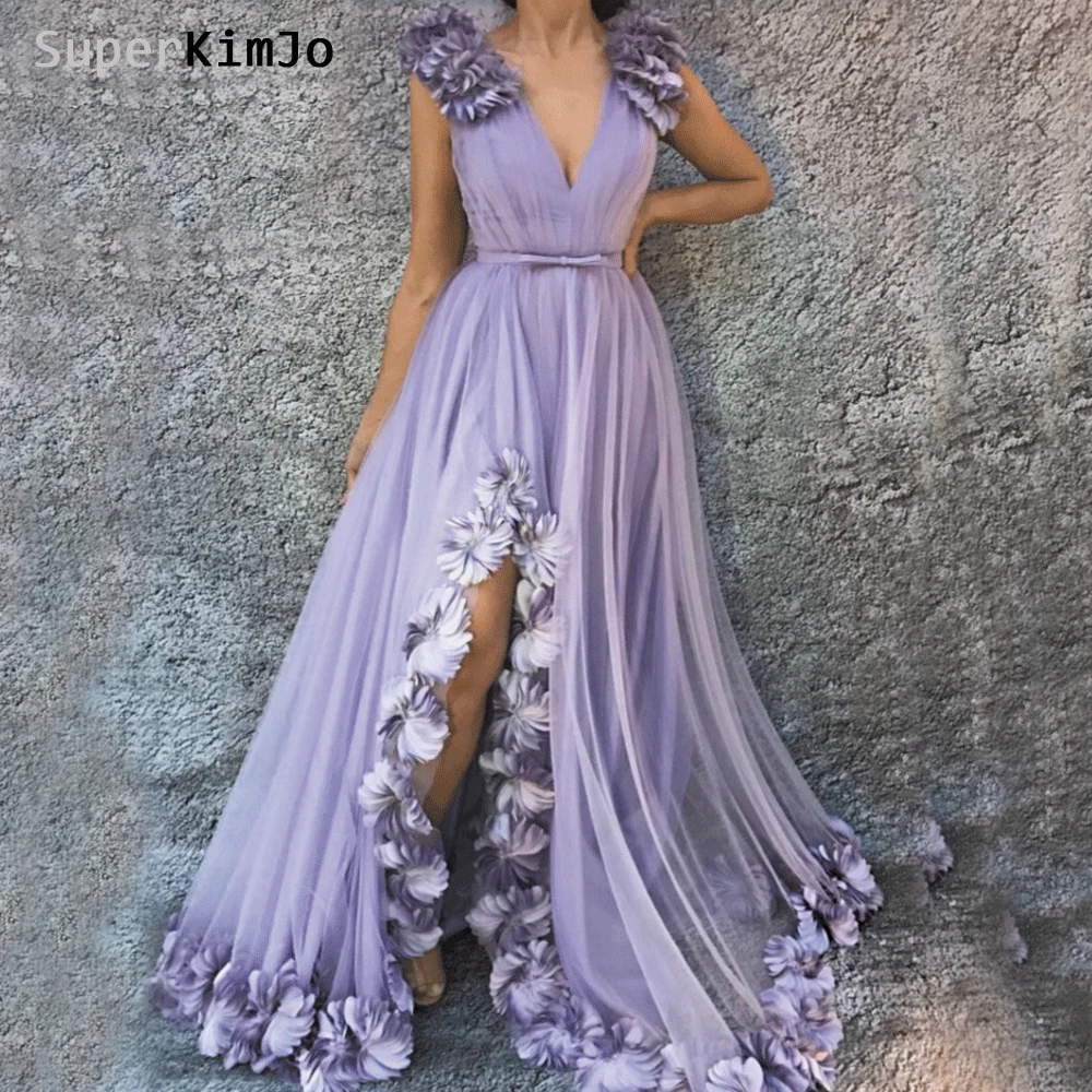 Женское вечернее платье ручной работы SuperKimJo, фиолетовое платье из тюля...