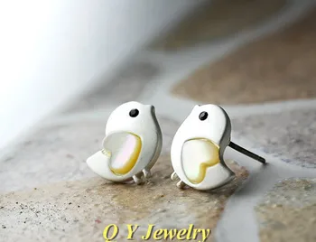 

Pearl Jewelry Hippie Chic Cute Chick Stud Earrings Elf Ears Cuff Pendientes Brinco Crystal Heart Bird Clip On Earrings For Women