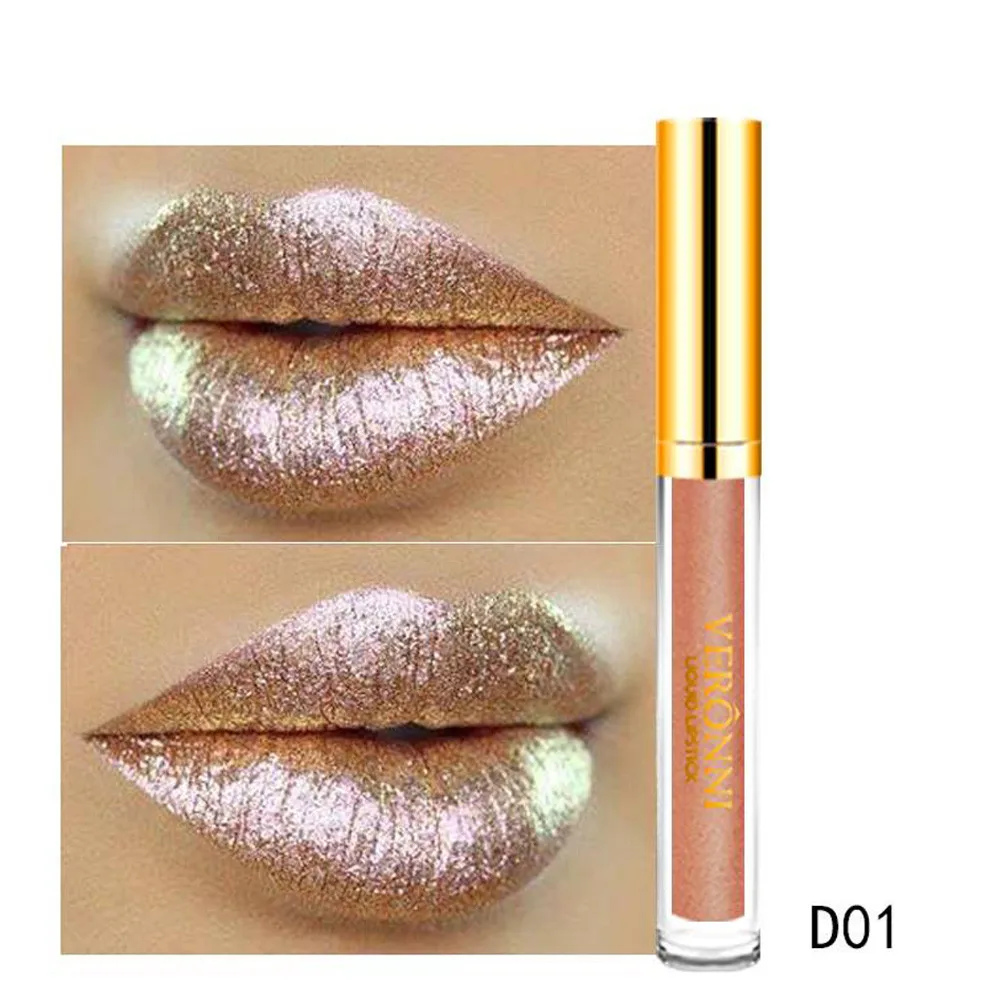 10 Color Womens Magic Glitter Flip Lipstick matte lipstick Flip Pull
