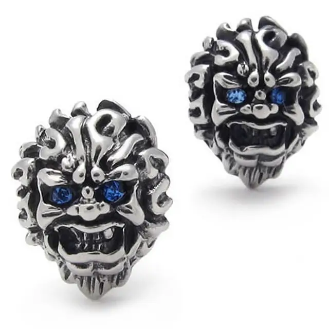 Online Fashion Jewelry Mens Boys Guys Stainless Steel Cool Unique Vintage Skull Stud Earrings Set 2pcs Designs Silver Black Aliexpress Mobile Online Fashion Jewelry Mens Boys