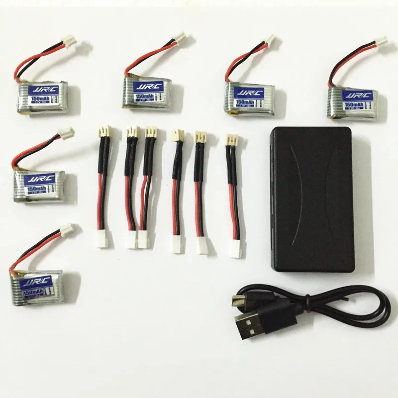 

6PCS Original Lipo Battery For JJRC H36 3.7V 150mAh Li-po Battery RC Quadcopter Spares Parts Toys Accessories