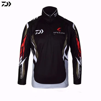 

DAIWA Men Professional Fishing Shirts Quick-Drying Outdoor Cycling Hiking Anti-UV Sports Breathable Fishing Clothes Plus M-5XL