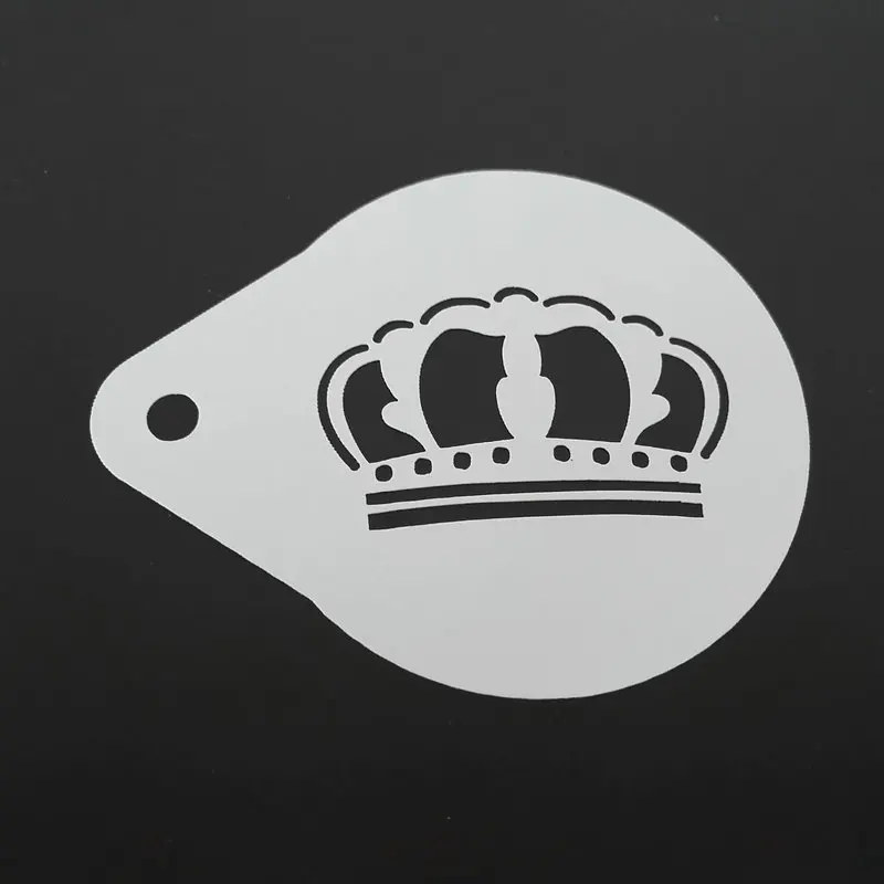 Трафарет для кофе King Queen Корона 2 8 дюйма шаблон капучино с латте инструмент
