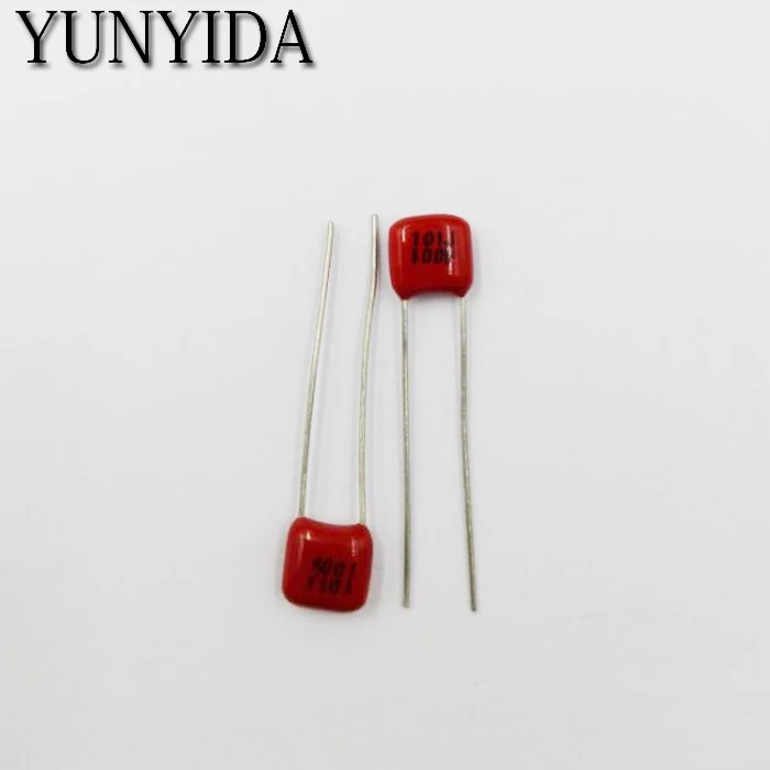 

Free Shipping 10pcs, CBB 101J 100V 0.0001UF 100pF P5mm Metallized Film Capacitor