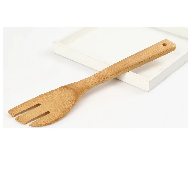 IVYSHION 6 шт./лот кухонные аксессуары портативная кухонная утварь бамбуковая деревянная посуда кухонная ложка лопатка для перемешивания деревянные инструменты