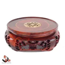 Special rosewood carving rosewood carving handicraft circular base of real wood of Buddha stone vases, furnishing articles rosewood carving annatto handicraft circular base of real wood of buddha stone are recommended vase furnishing articles