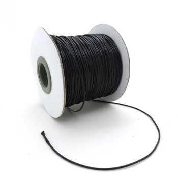 

Free Shipping 1MM (100Yards/Roll) Black Polyester String Korea Waxed Ropes Cords Fit For Macrame Bracelet DIY Jewelry Making
