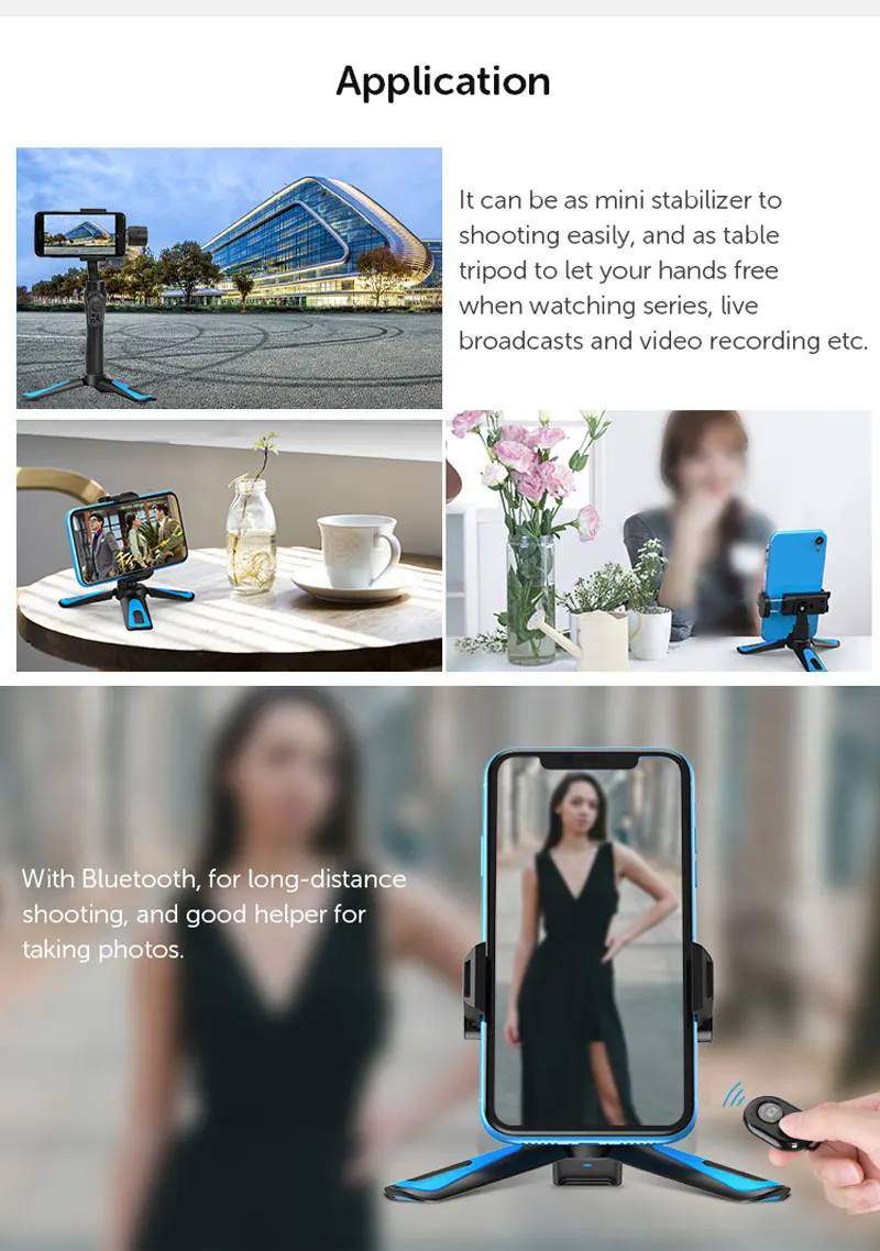 360 Rotation Vertical Shooting 2 in 1 Mini Tripod Phone Mount Holdr for iPhone X
