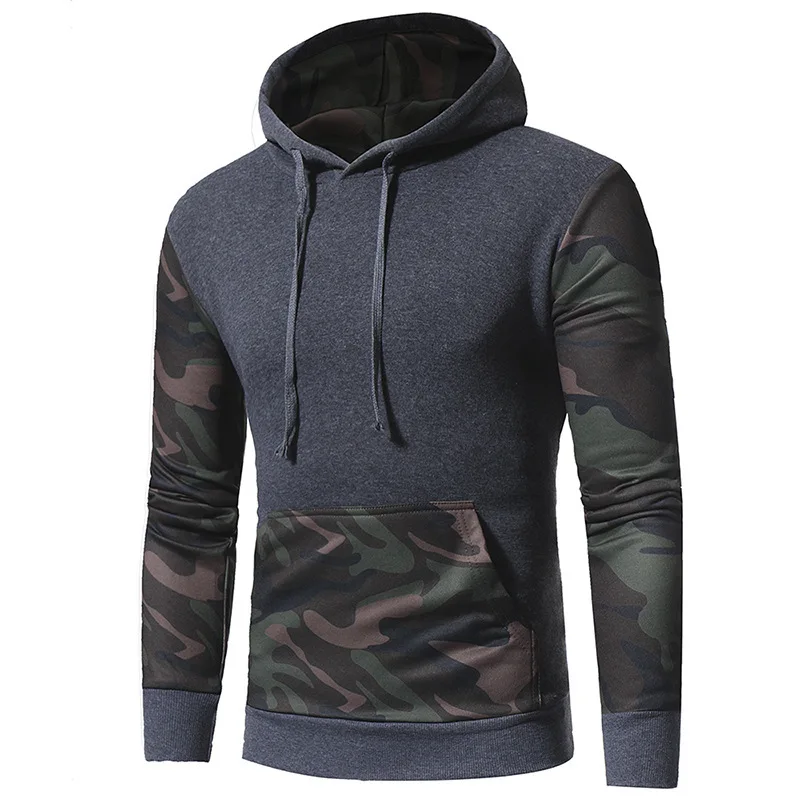 Hoodies Men Army Green Pocket Military Hooded Sweatshirt Mens