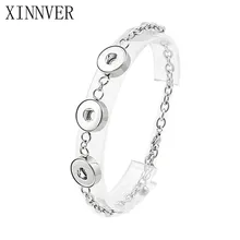 ; Новинка; Мода Нержавеющая сталь Кнопка xinnver Браслеты& Браслеты Красота подходит три 12 мм заклепки для мужчин и женщин ZE280