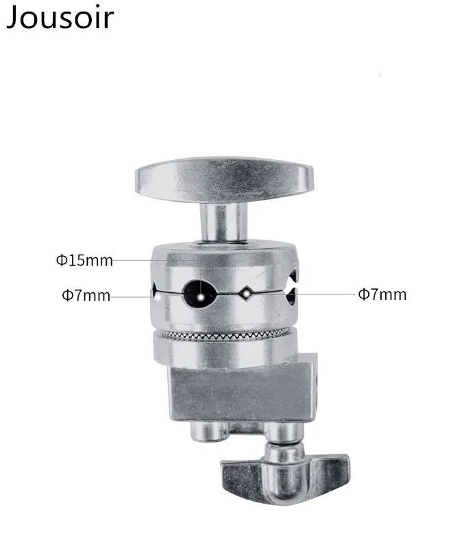  Stainless Steel Metal Grip Head for Light Stands and Boom Arm Extension Pole Cross Bar For Heavy Du