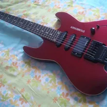 Красный специальный Steinberger на заказ без изголовья корпус из красного дерева цельная Шея дорожная гитара хорошее качество звукосниматель