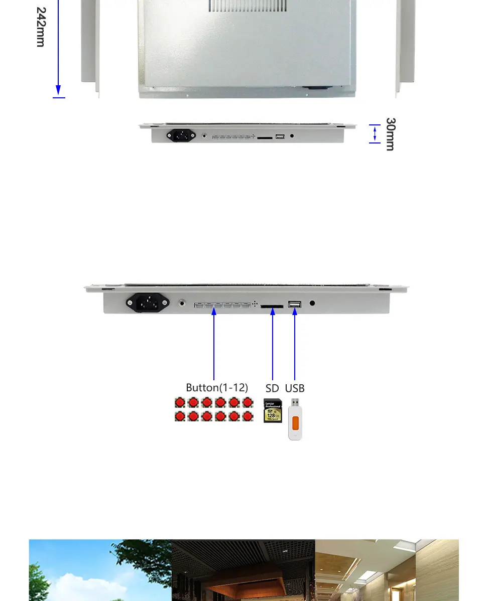 Внешняя кнопка lcd рекламный плеер Завод Прямые Горячие продукты
