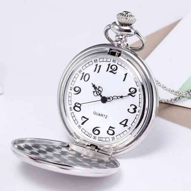 Unisex Retro Pocket Watch Fashion Bronze Chain Necklace Mirror Silver Pocket Wat Unisex Retro Pocket Watch Fashion Bronze Chain Necklace Mirror Silver Pocket Wat
