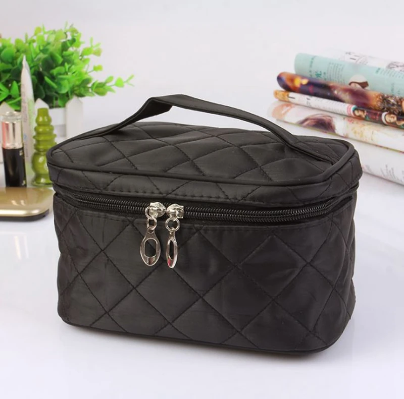 Free Shipping+Wholesale Women Zipper Cosmetic Case Bag Makeup Purse