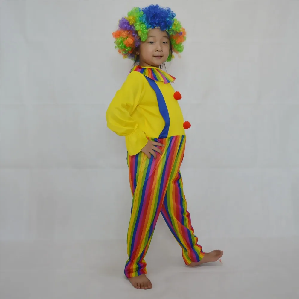 Косплей цирк костюм клоуна на Хеллоуин костюм платье, сценический костюм для сцены, одежда Детский костюм на Хеллоуин