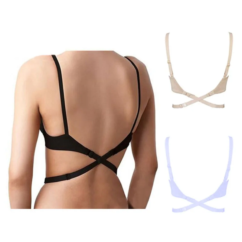 

Sexy Bra Belt For Backless Dresses Low Back Bra Straps Elastic Adjustable Bra Extenders Hook Extension Straps Bra Accessories VL