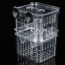 Разведение рыбы аквариум инкубатор коробка присоска изоляции бак прозрачный акриловый чистая коробки