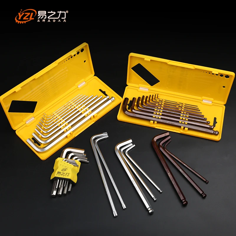 

9pcs Inches CR-V Hex Allen Key Set L-Shape 1/16''-3/8'' Allen Wrench Universal Key Hexagon For Repair Bicycle Hand Tools