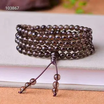 

Natural Smoky Quartz Brown Quartz Crystal 108 Prayer Round Beads Bracelet 6mm 8mm 10mm 12mm AAAA Healing Stone Woman Necklace
