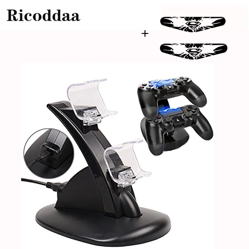 

USB Charge Dock For Sony Playstation 4 Controller Gamepad Handle Cradle Double Charging Charger For PS4 Controle Accessories