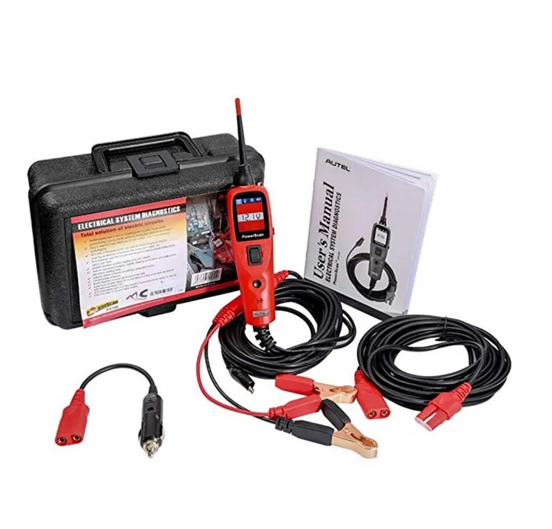 Autel Powerscan PS100 Автомобильная Электрическая цепная система диагностический инструмент Тестер цепи автомобиля цифровой измеритель красного цвета