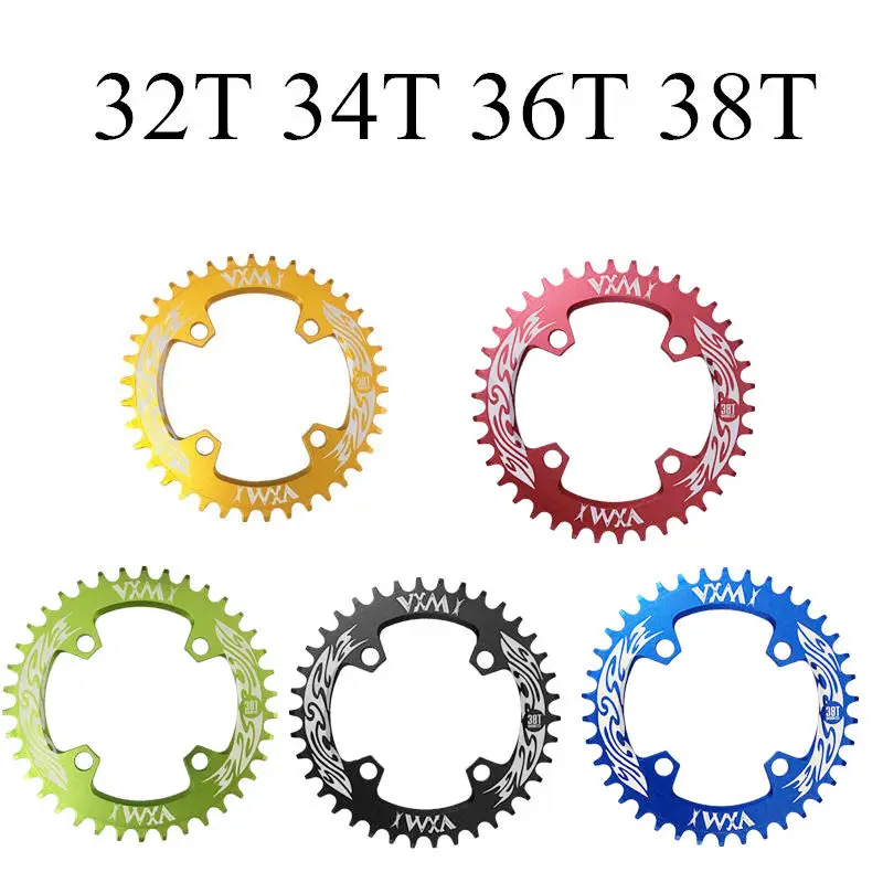 VXM دراجة الساعد و Chainwheel 96BCD 32 طن/34 طن/36 طن/38 طن جولة الضيقة واسعة سلسلة حلقة MTB الطريق الدراجة Crankset Chainwheel دراجة أجزاء