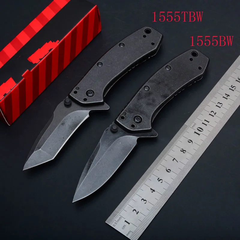 

NEW 1555TBW/1555BW 8cr15 Blade Steel handle outddor Camping pocket knife Tactical Survival hunting folding Knives EDC hand tool