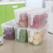 1 шт. удобный холодильник коробка для хранения прозрачный контейнер Органайзер герметичный кухонный еда Фрукты@ LS JA02