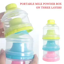 Новый трехсетчатый портативный емкости для сухого Молока Формула диспенсер контейнер для еды, судок детская миска для кормления малышей