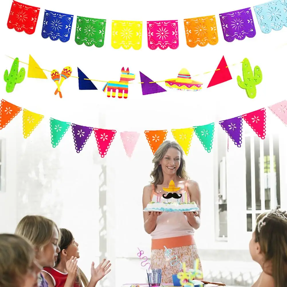Pinata тема вечерние тянуть цветок Альпака Бумага тянуть флаг красочные тянуть цветок Rave вечерние Happy плакат "с днем рождения" быстрая