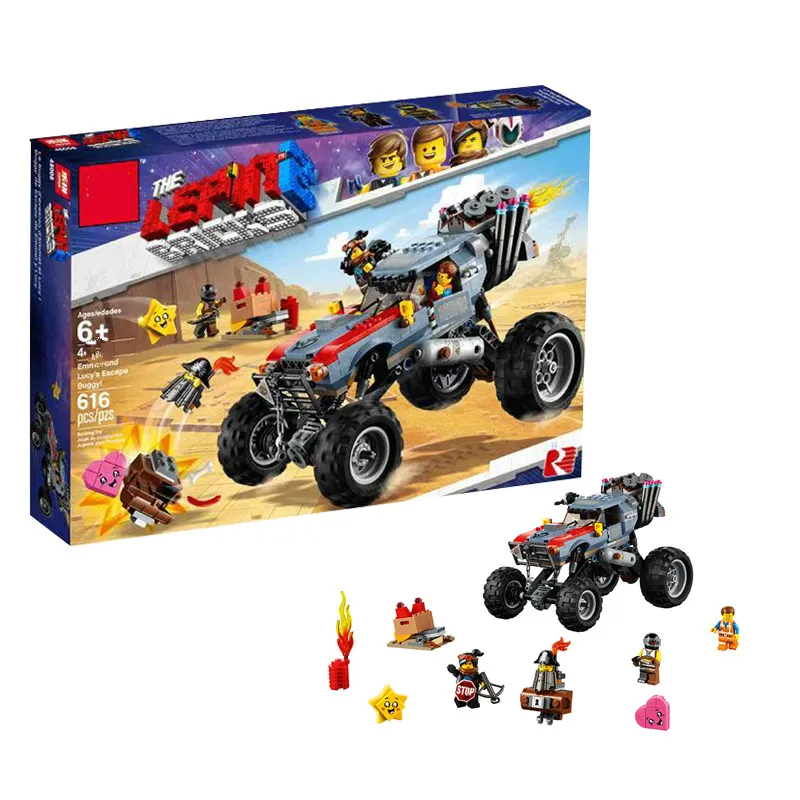 

New 616pcs Emmet & Lucy's Escape Buggy Compatible Legoing 70829 Movie Model Building Blocks Bricks Educational DIY Toys Gifts