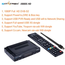 SATXTREM Digital tv satellite decoder X800S HD satellite receiver DVB-S2 +1PC WIFI Antenna Full 1080P support cccam youpron