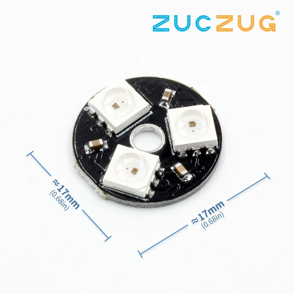 

WS2812 3Bit 5V 5050 RGB LED Lamp Panel Board Round