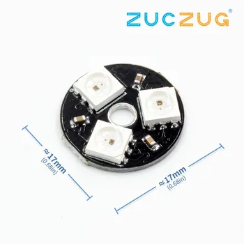 

WS2812 3Bit 5V 5050 RGB LED Lamp Panel Board Round
