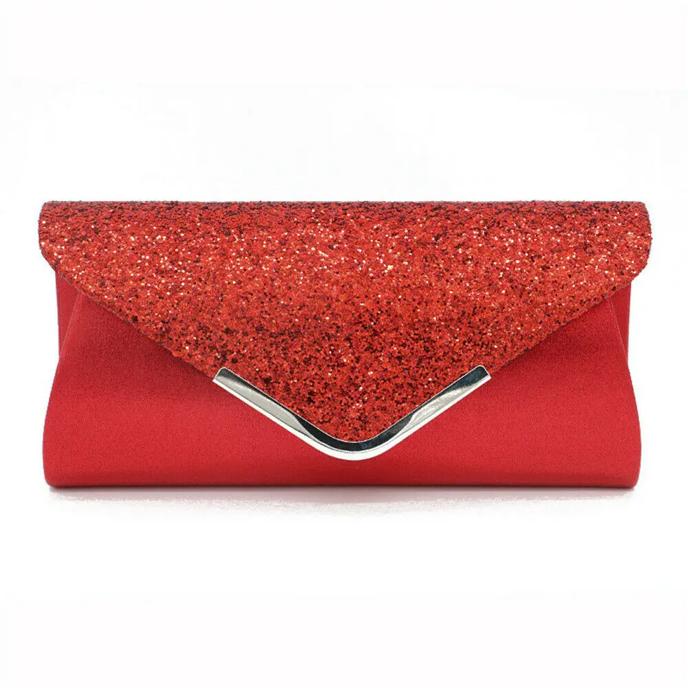 Fashion Lady Women Glitter Clutch Wallet Long Evening Wedding Prom Purse Handbag women evening bag
